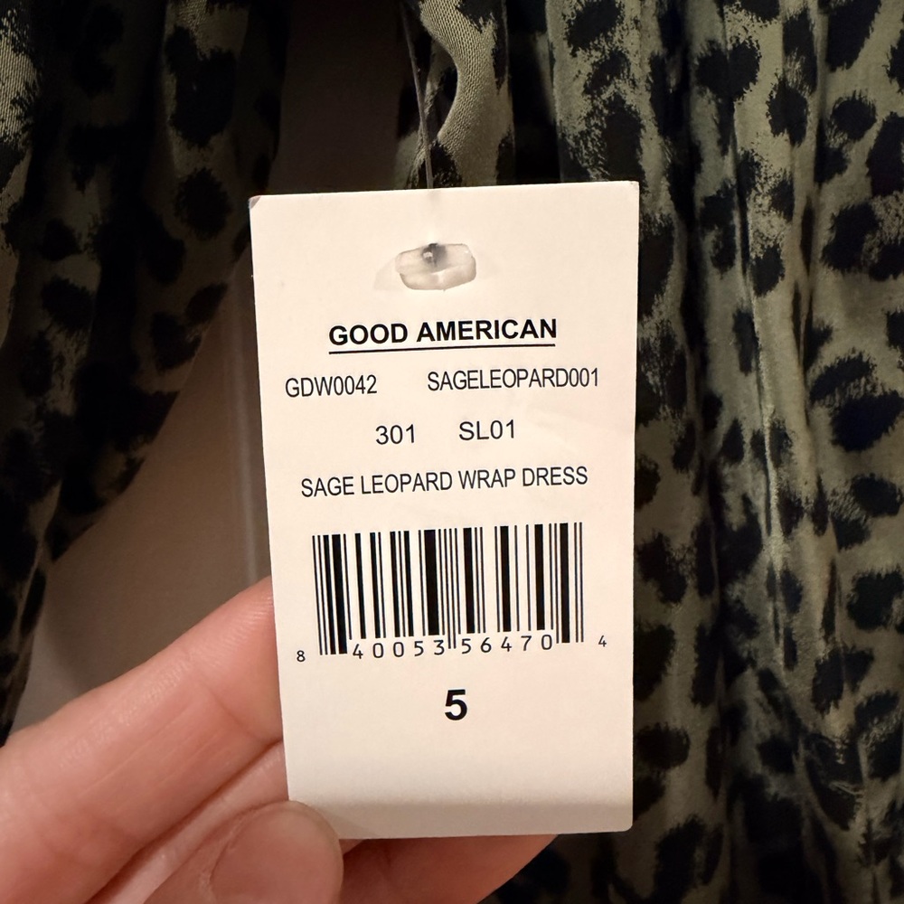 Good American Sage Leopard Midi Dress 3x - Picture 7 of 7